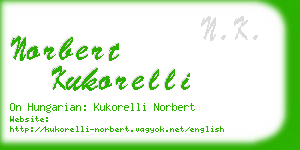 norbert kukorelli business card